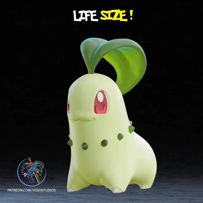 STL - Figura Chikorita tamaño real