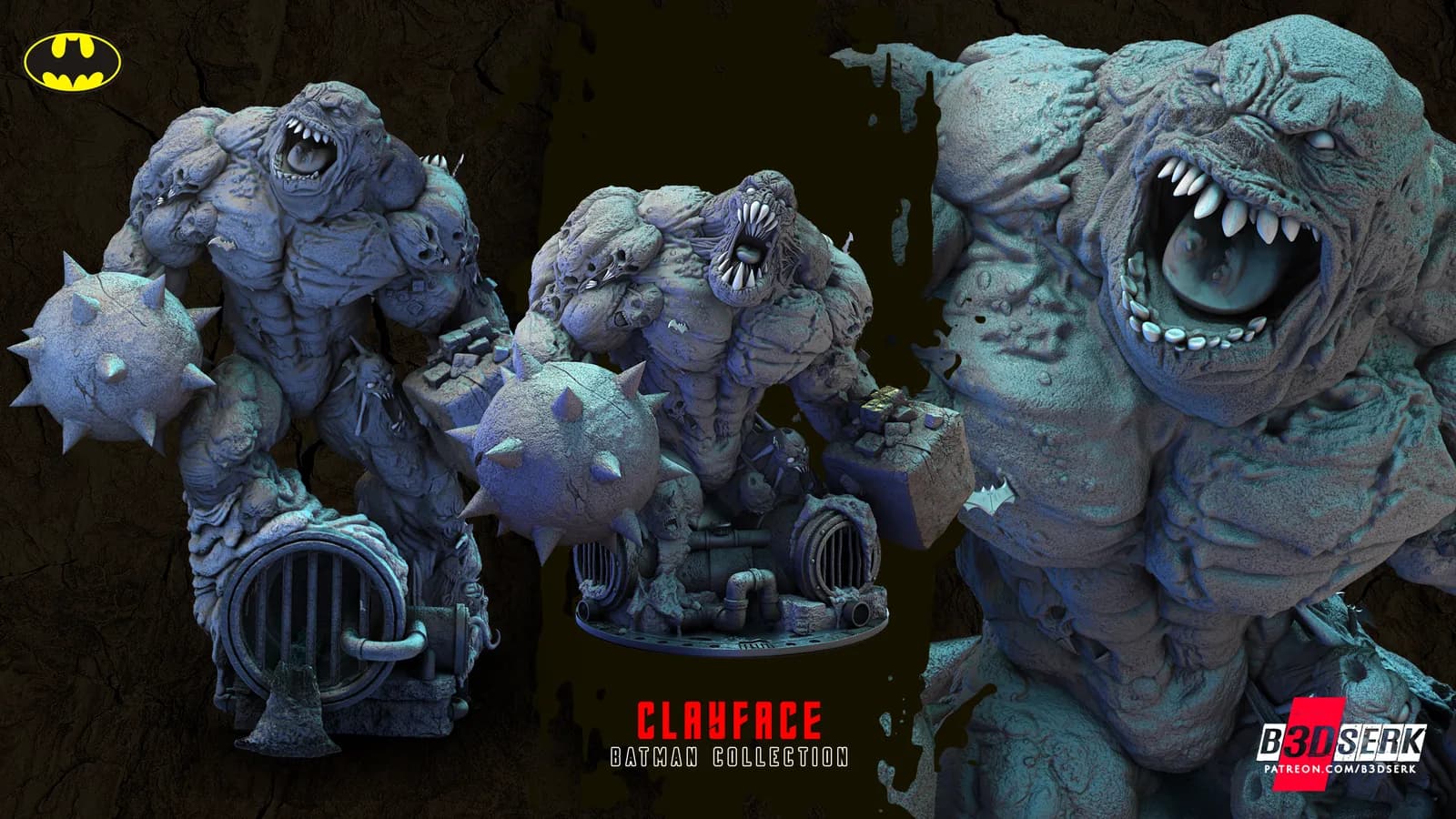 STL - Figura Clayface Colección Batman render 2