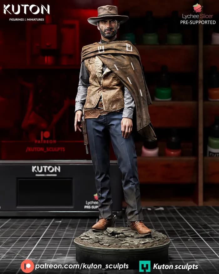 STL - Figura Clint Eastwood Western