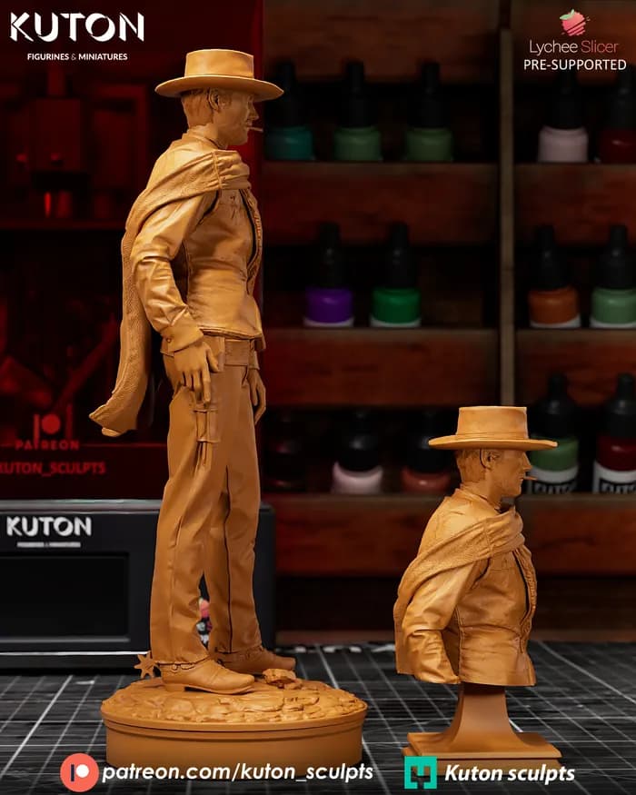STL - Figura Clint Eastwood Western