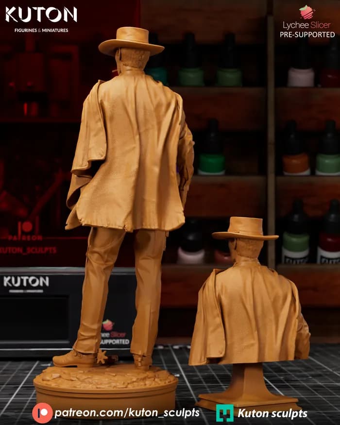 STL - Figura Clint Eastwood Western