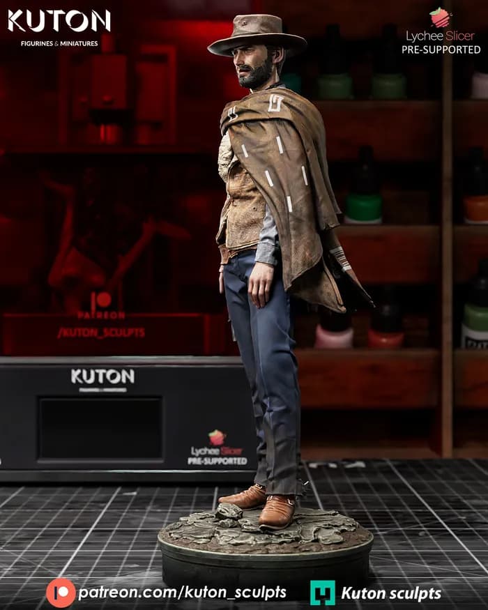 STL - Figura Clint Eastwood Western