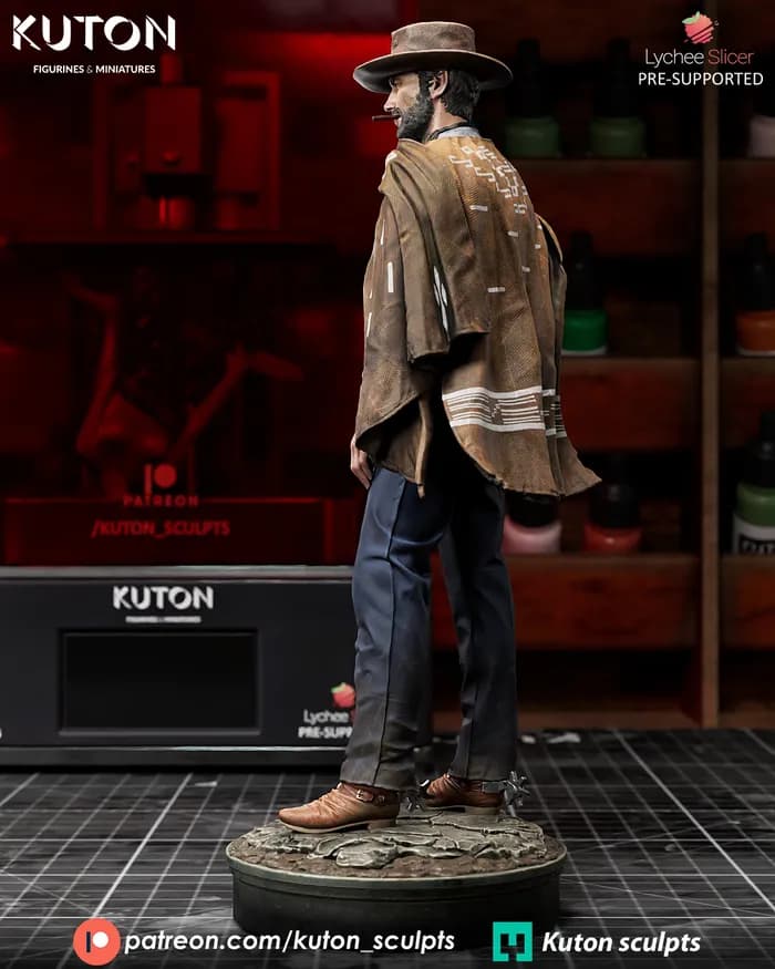 STL - Figura Clint Eastwood Western