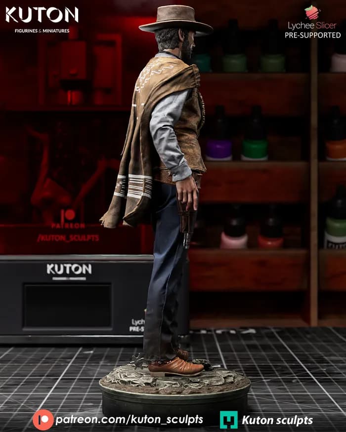 STL - Figura Clint Eastwood Western