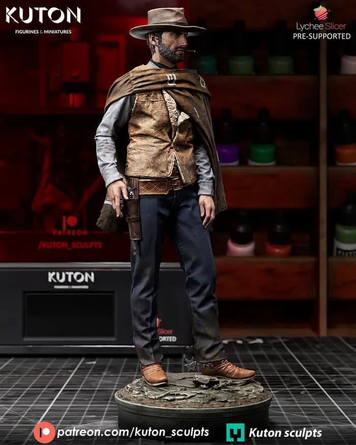 STL - Figura Clint Eastwood Western