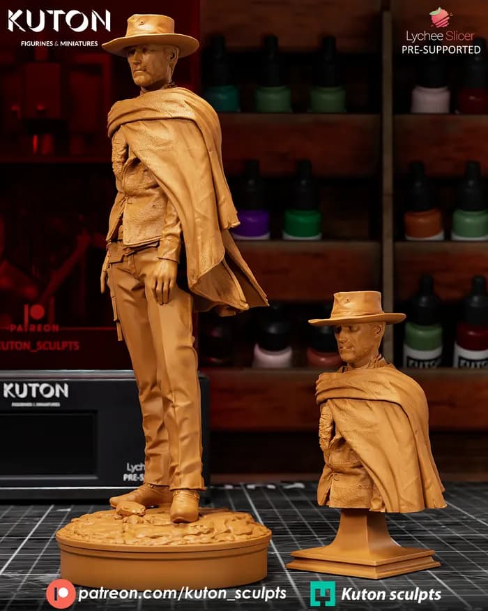STL - Figura Clint Eastwood Western