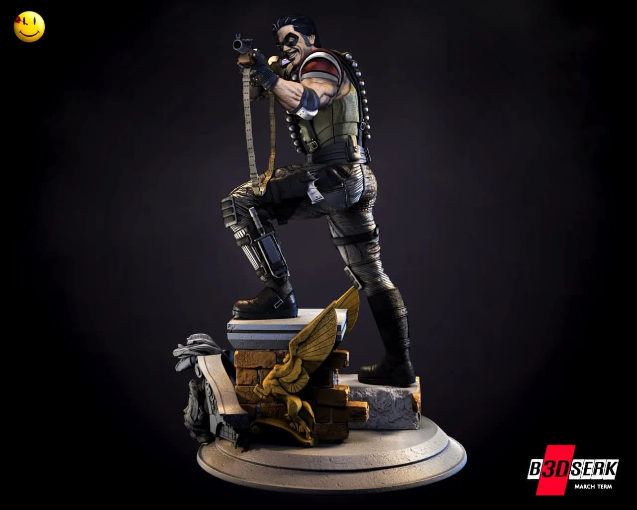 STL - figura comedian personaje comic render 4