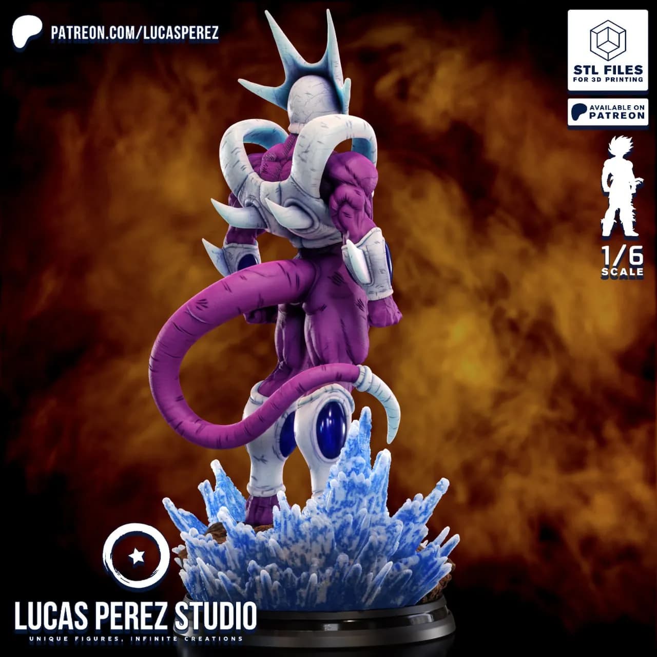 STL - Figura Cooler de Dragon Ball Z render 2