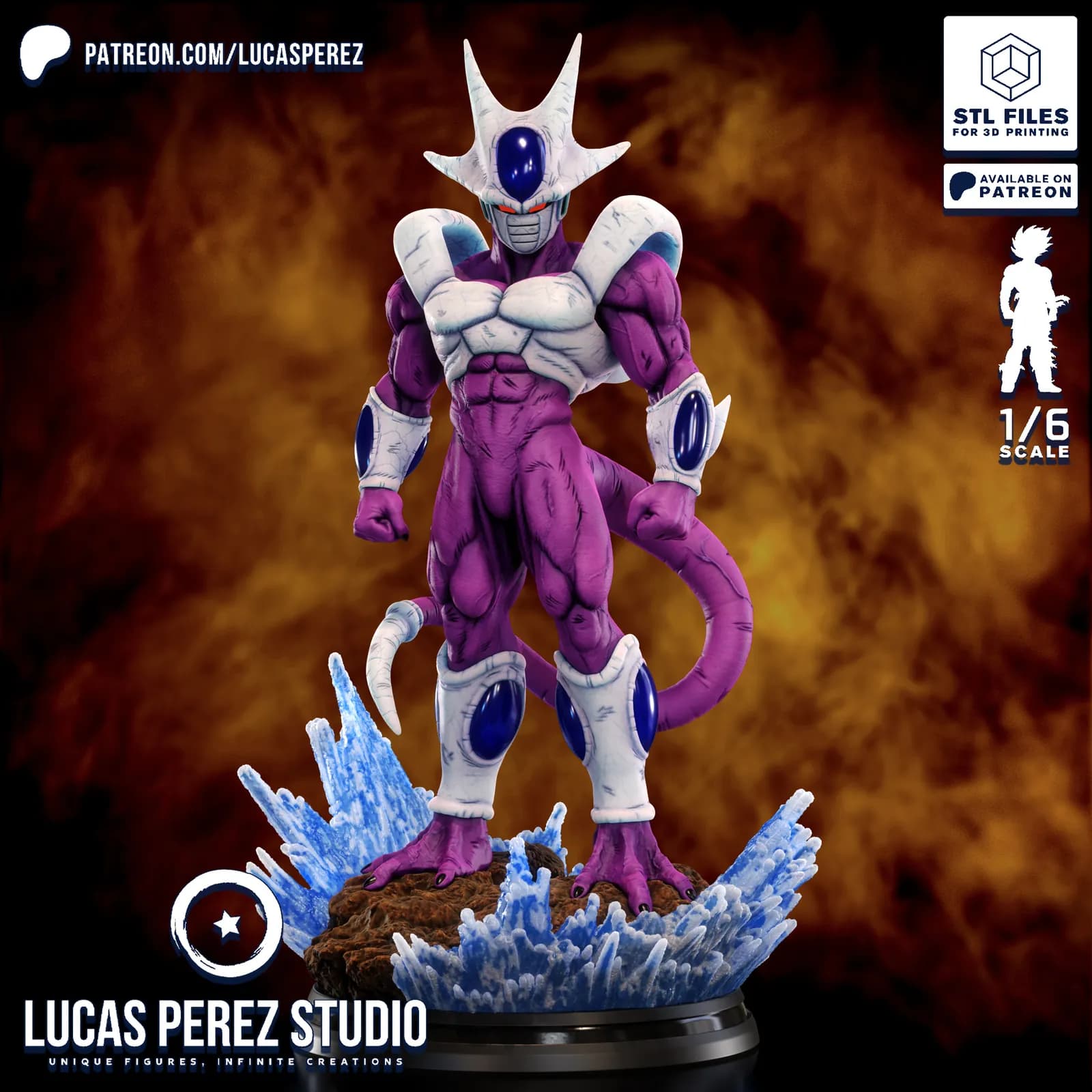 STL - Figura Cooler de Dragon Ball Z render 3