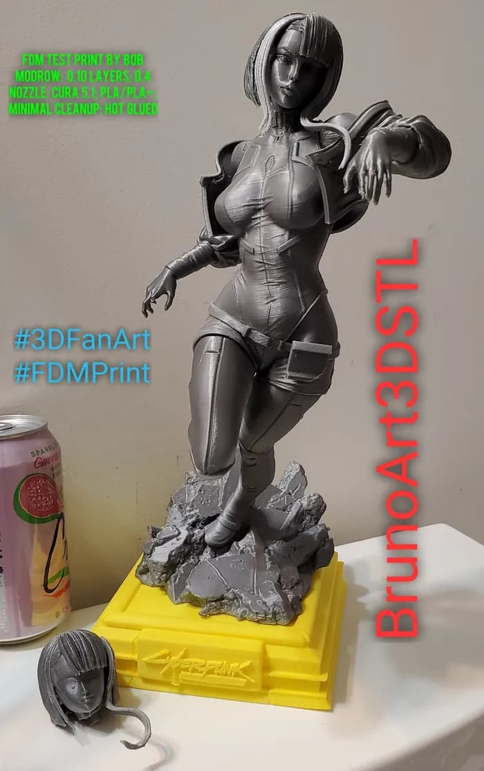 STL - Figura Cyberpunk Femenina render 5
