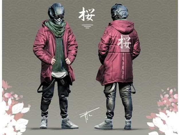 STL - Figura Cyberpunk Samurai