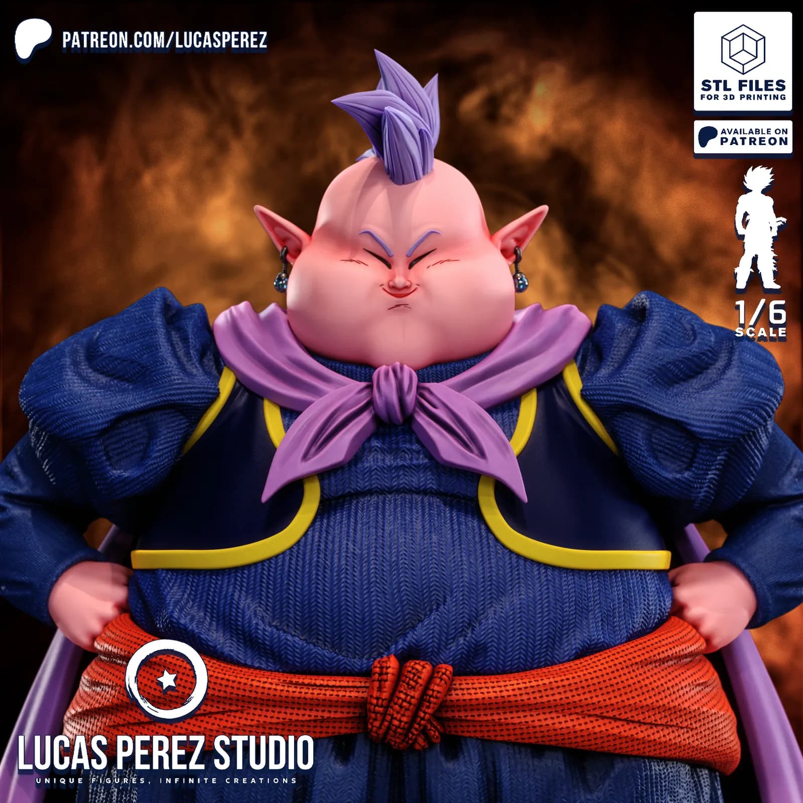 STL - Figura Dai Kaioshin Dragon Ball Z render 3