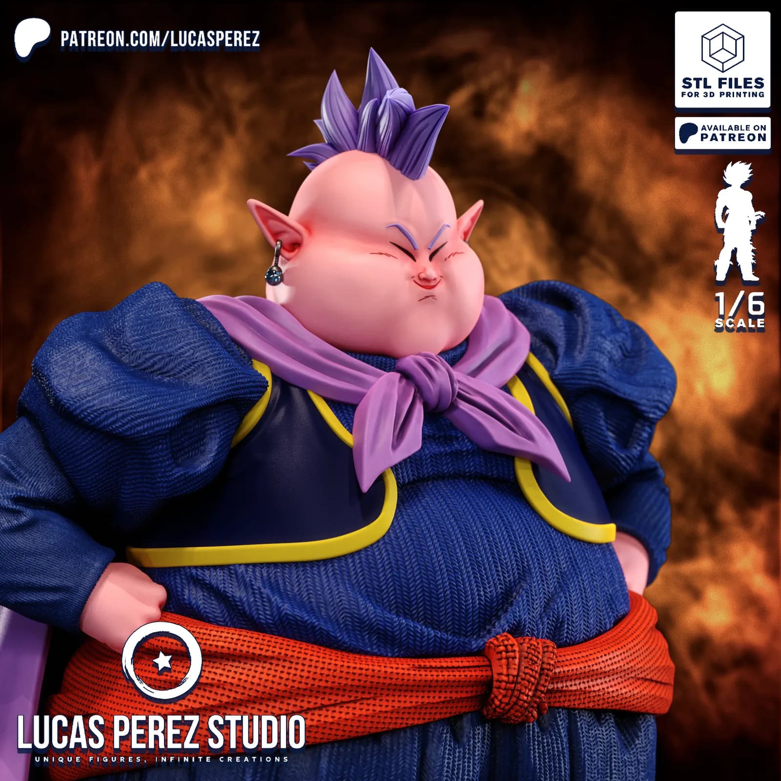 STL - Figura Dai Kaioshin Dragon Ball Z render 4