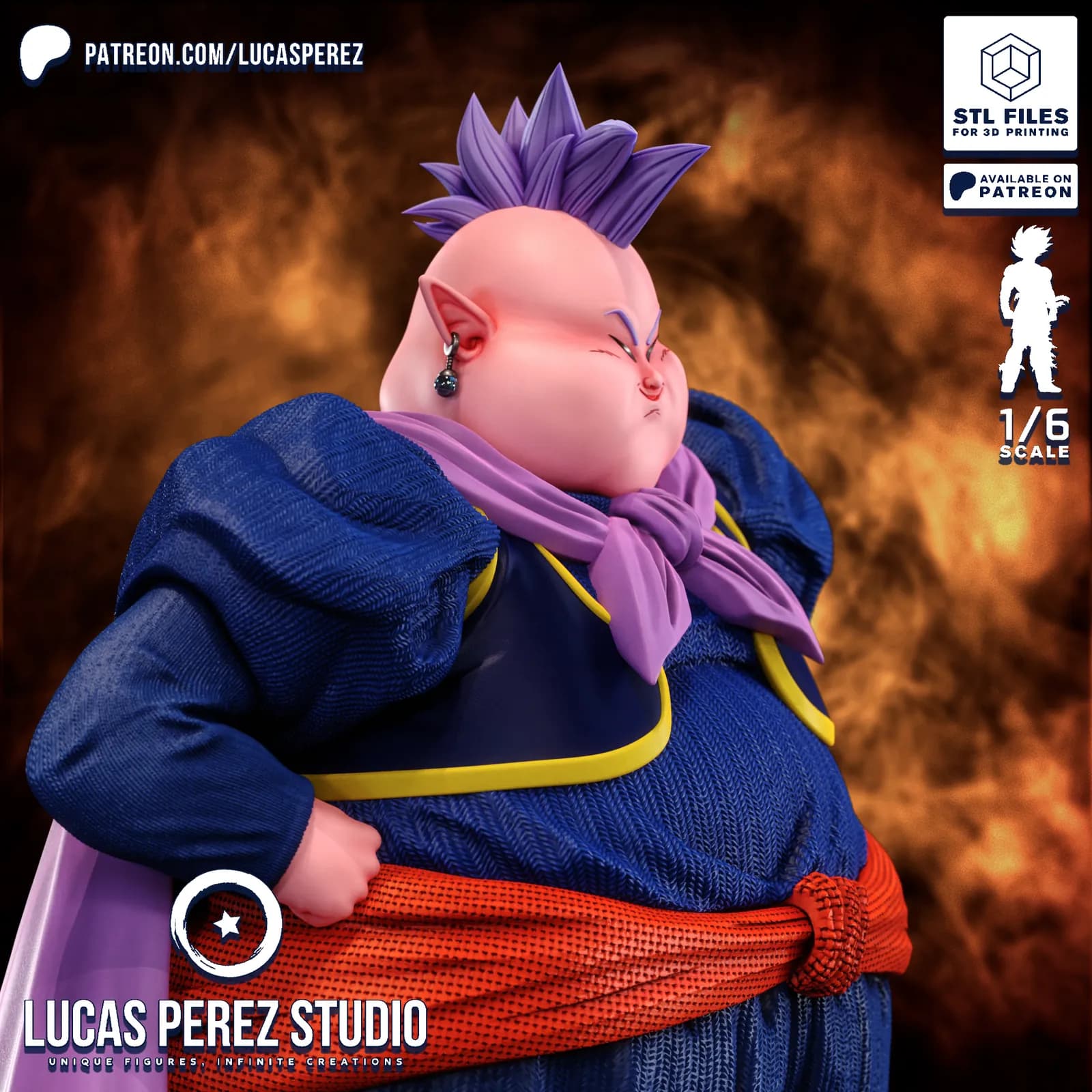 STL - Figura Dai Kaioshin Dragon Ball Z render 5