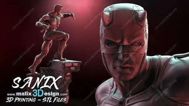 STL - Figura Daredevil con base