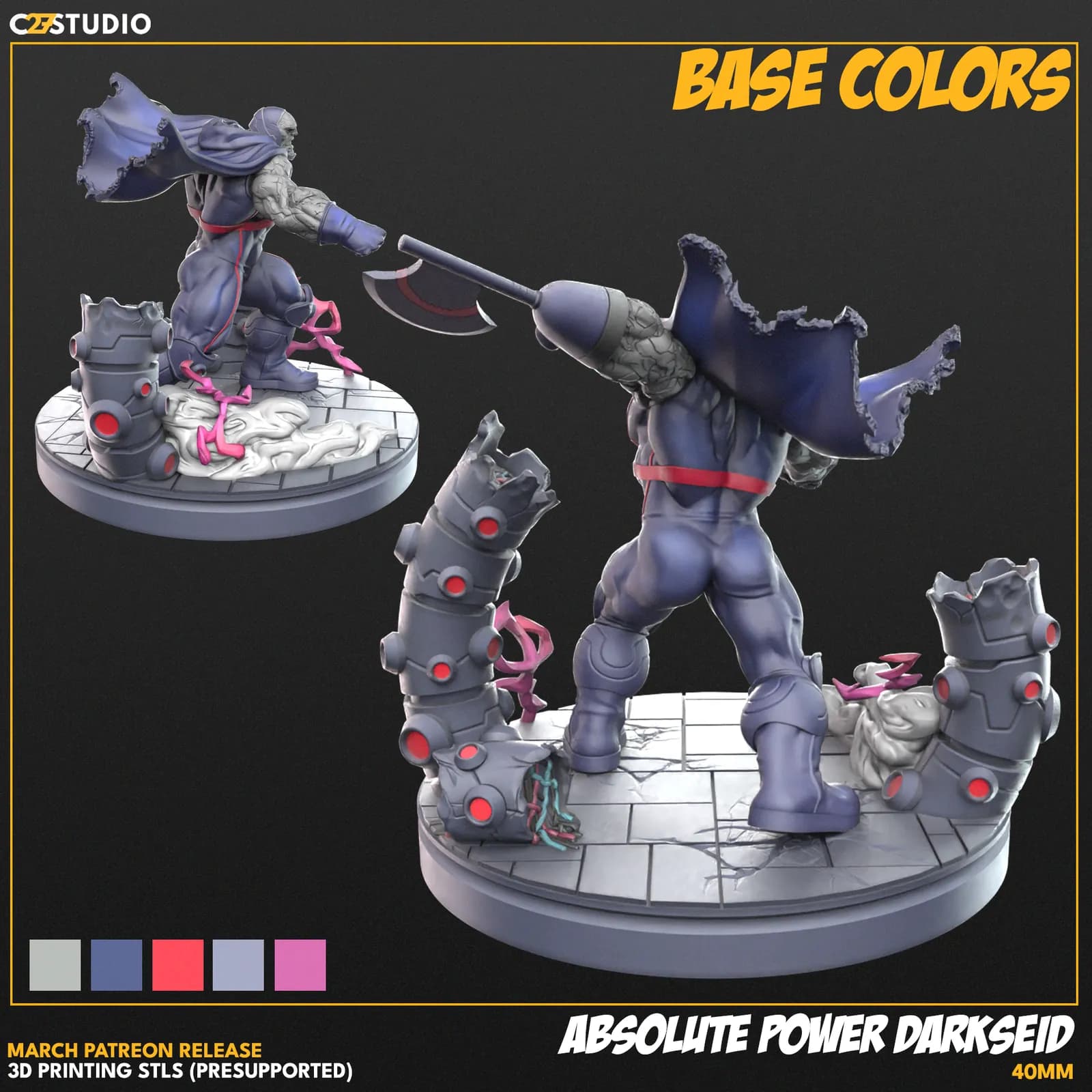 STL - Figura Darkseid Absolute Power render 3