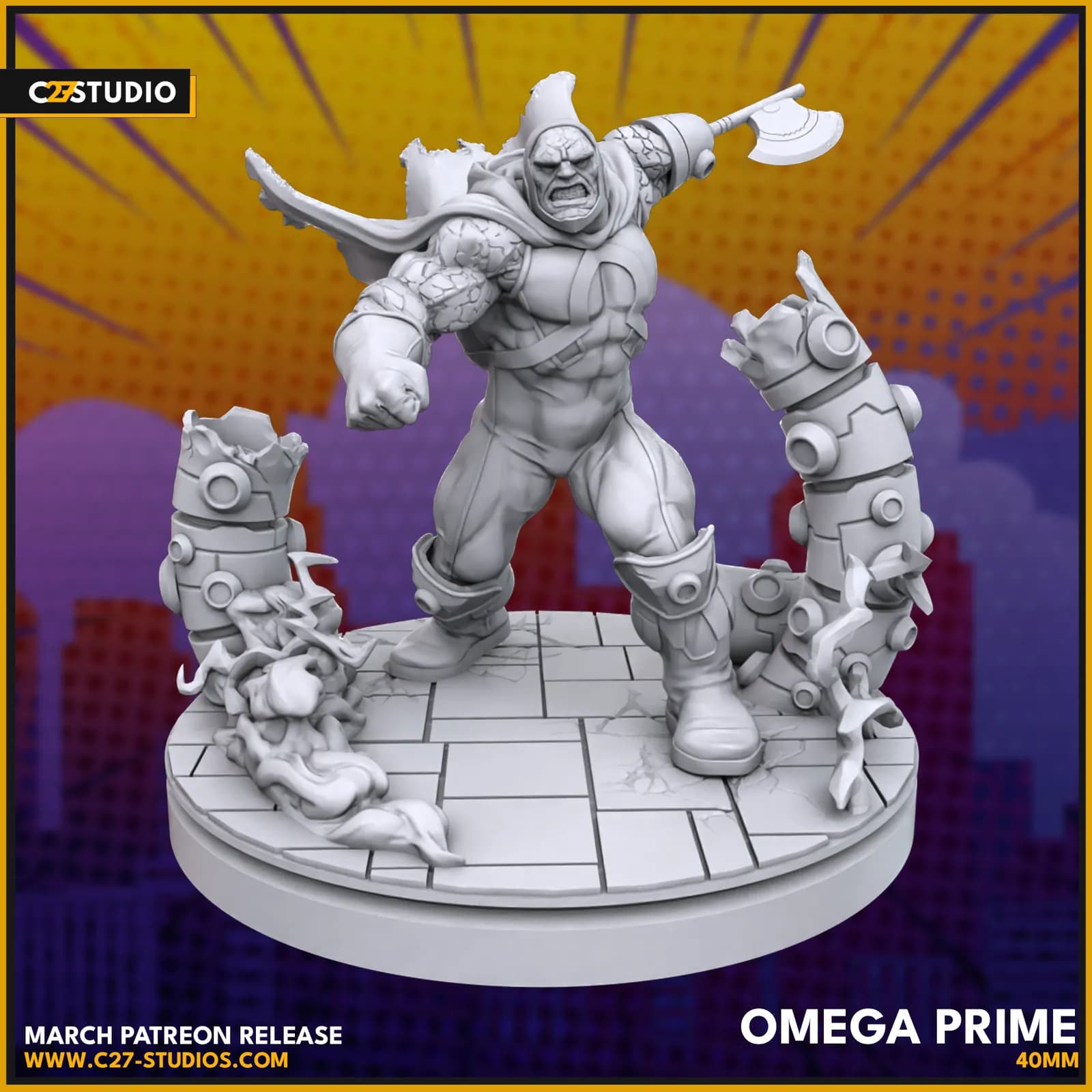 STL - Figura Darkseid Absolute Power render 4