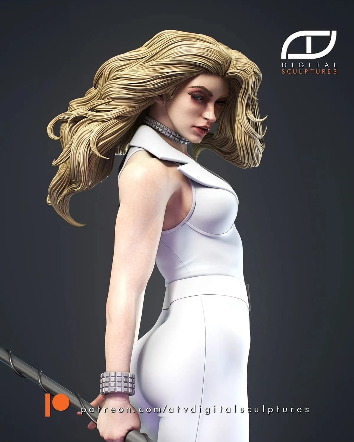 STL - Figura Dazzler estilo pop render 3