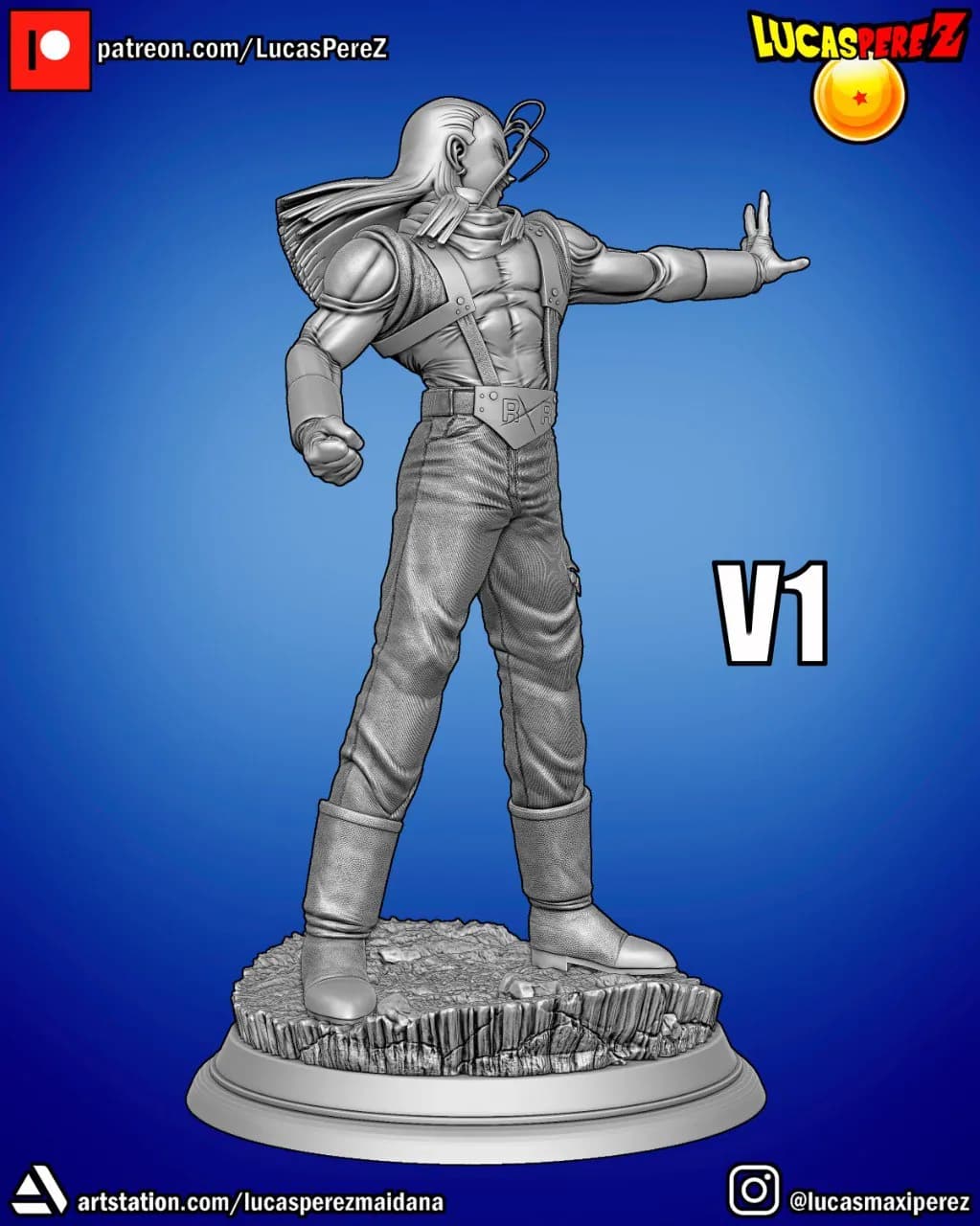 STL - Figura de A 17 Super Android render 2