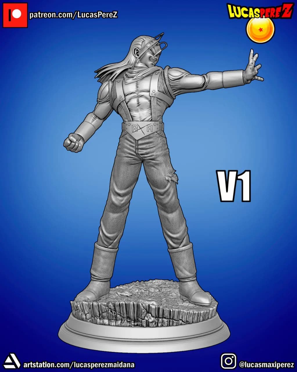 STL - Figura de A 17 Super Android render 3