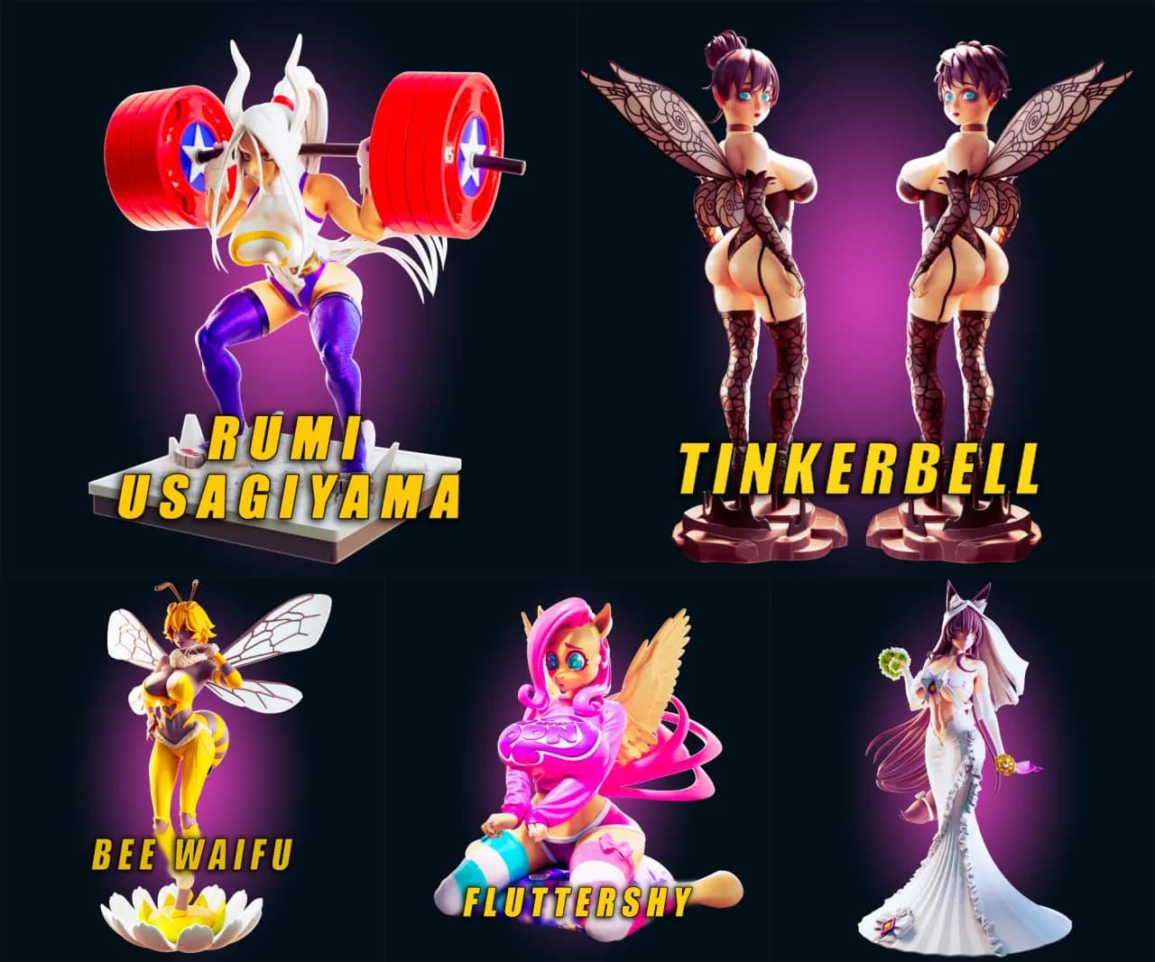 STL - Figura de abeja waifu