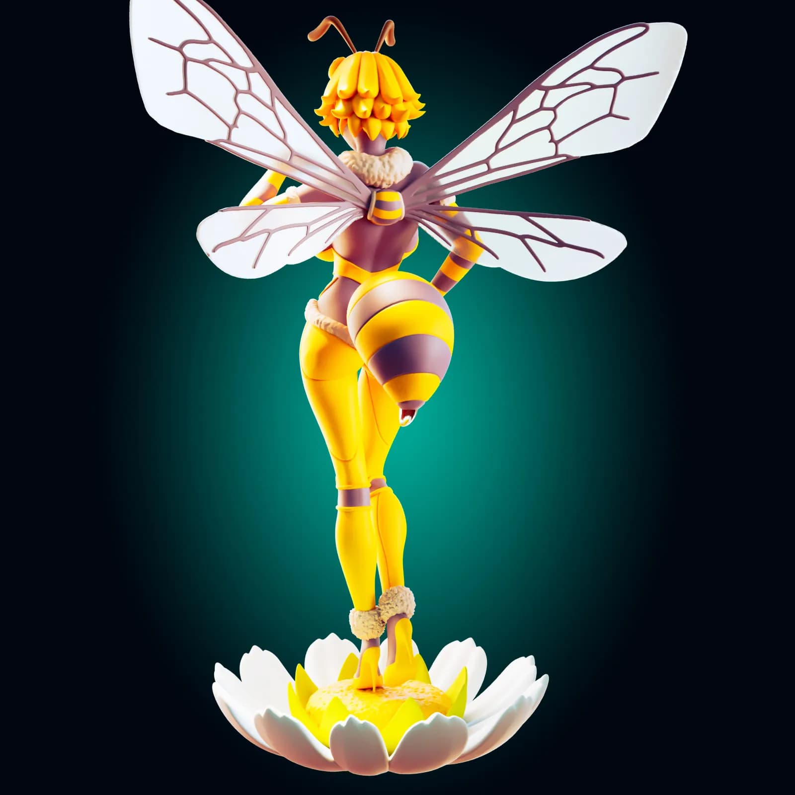 STL - Figura de abeja waifu