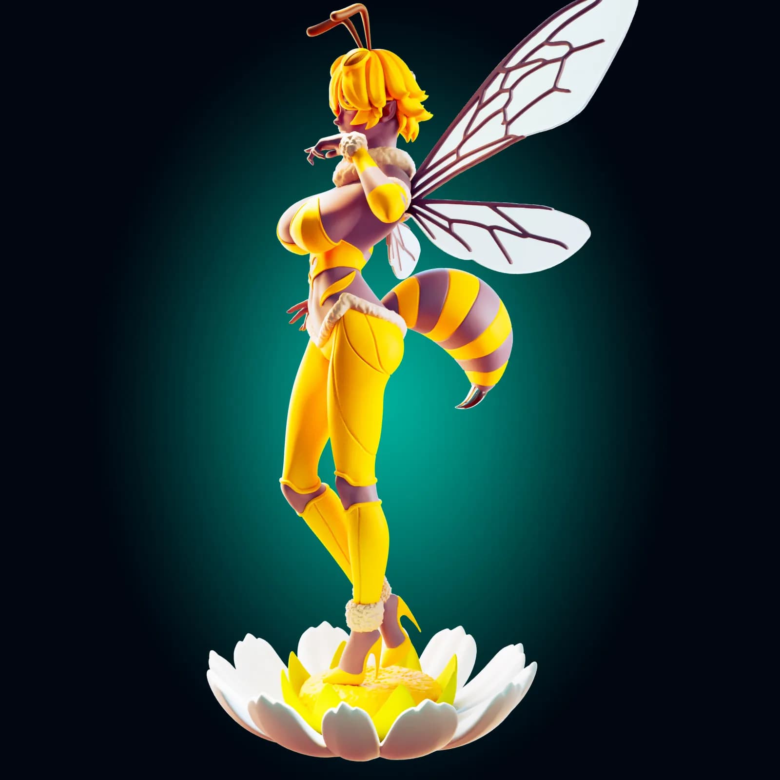 STL - Figura de abeja waifu