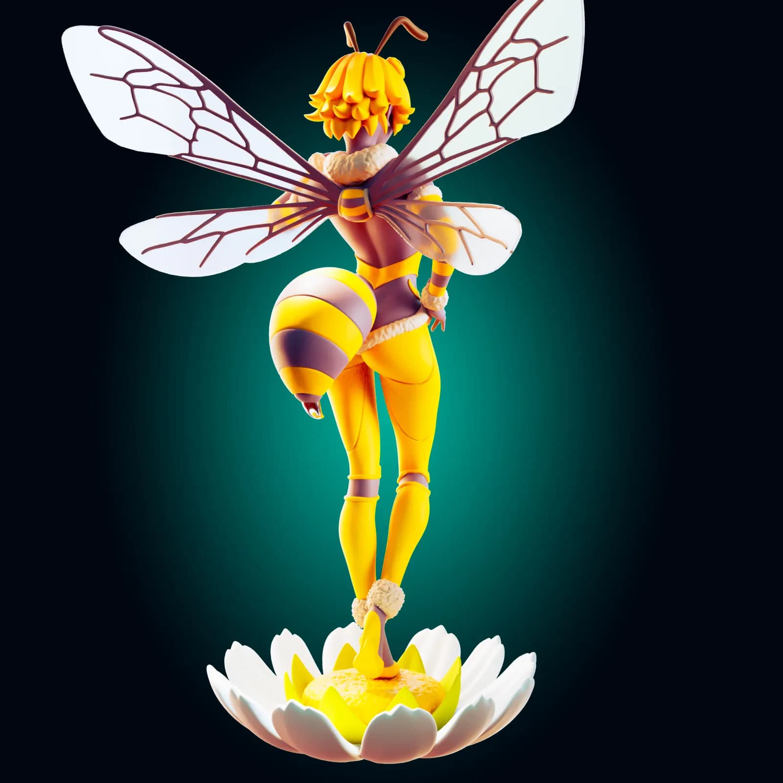 STL - Figura de abeja waifu