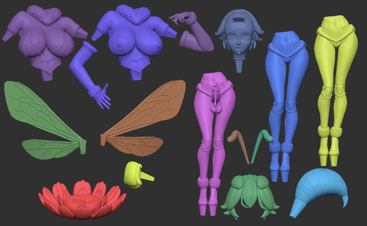 STL - Figura de abeja waifu