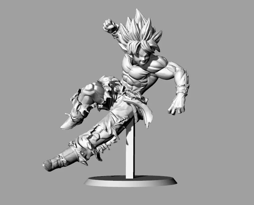 STL - Figura de acción de Goku render 2