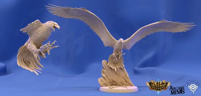 STL - Figura de aguila fantasiosa render 2