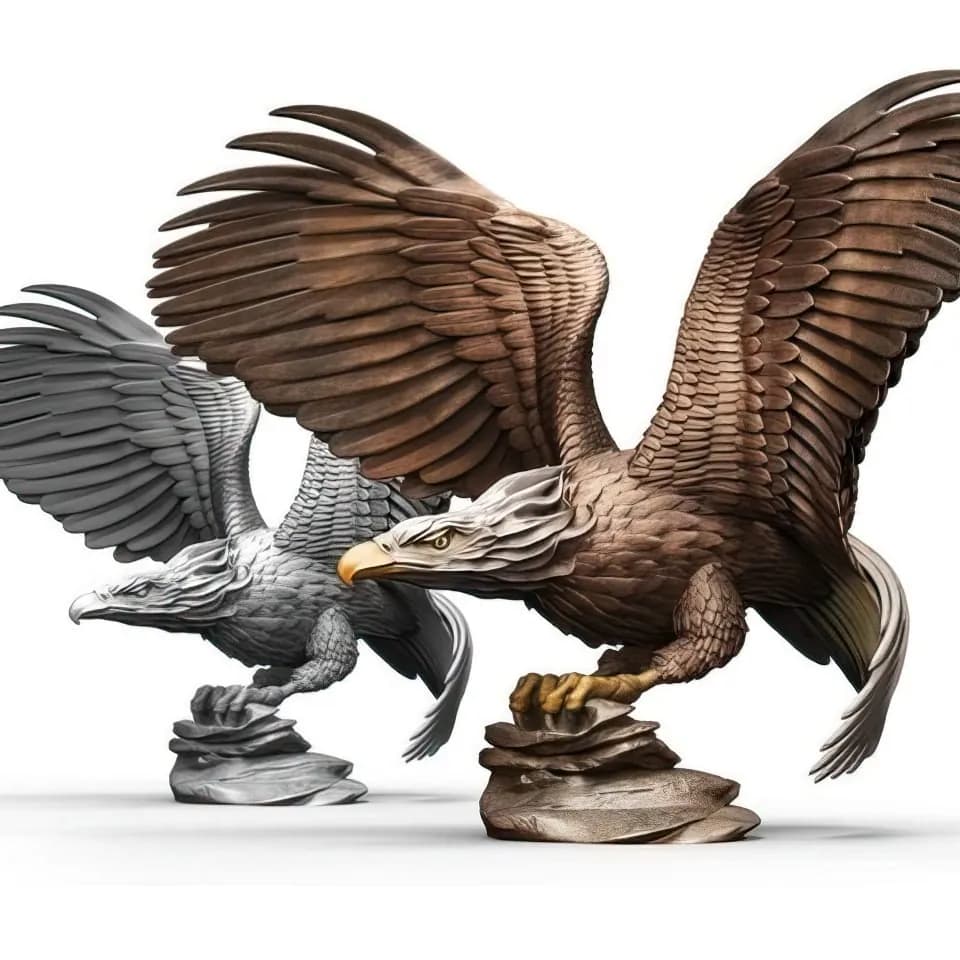 STL - Figura de águila majestuosa