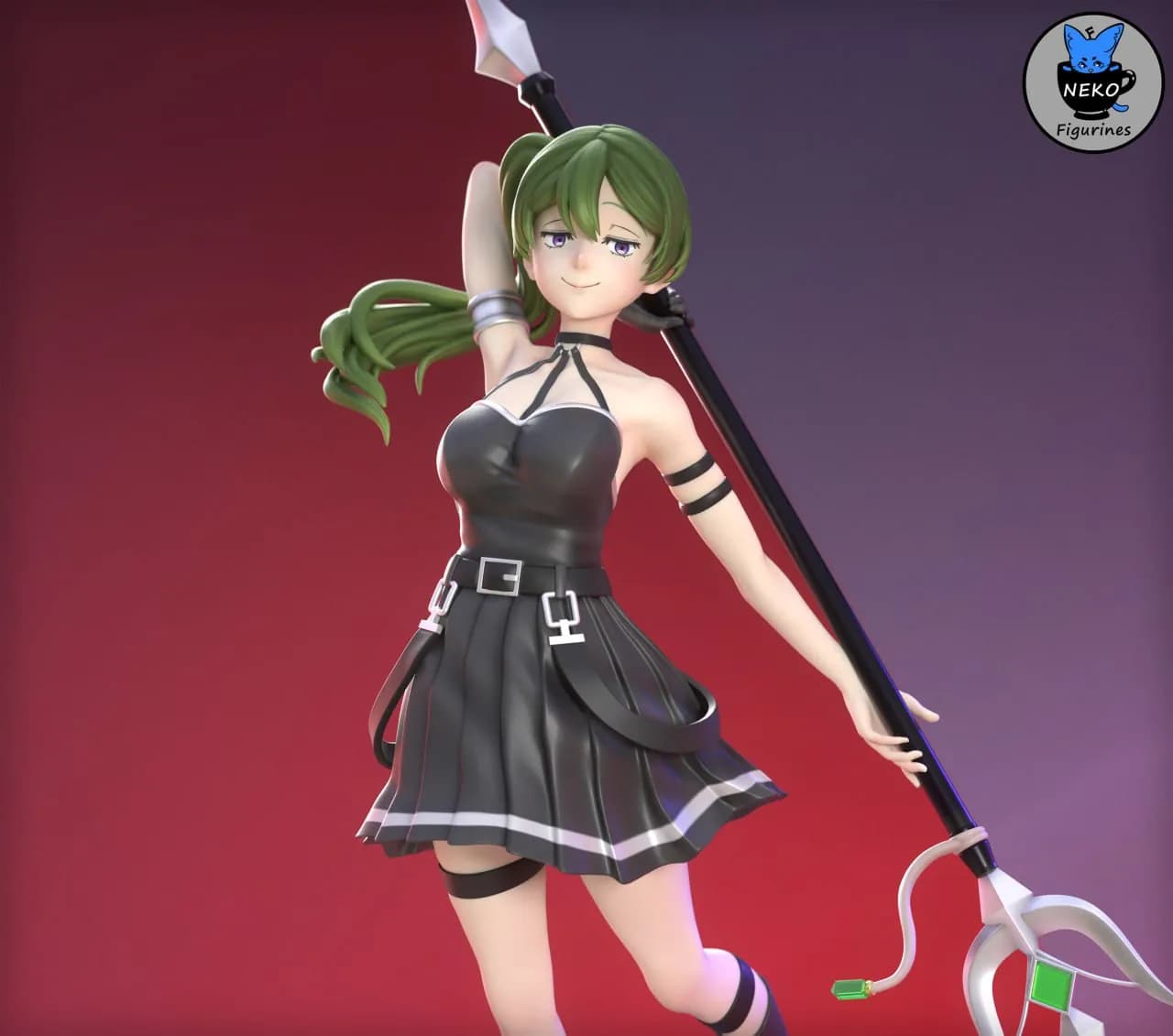 STL - Figura de anime con lanza
