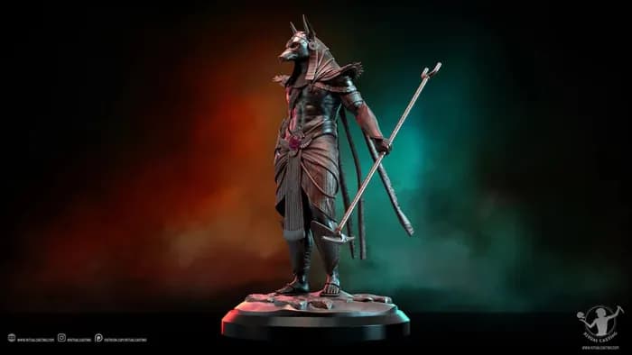 STL - Figura de Anubis Guerrero Egipcio render 3