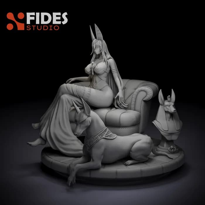STL - Figura de Anubis Sentada