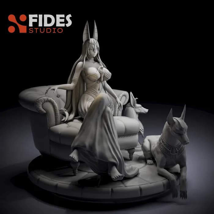 STL - Figura de Anubis Sentada