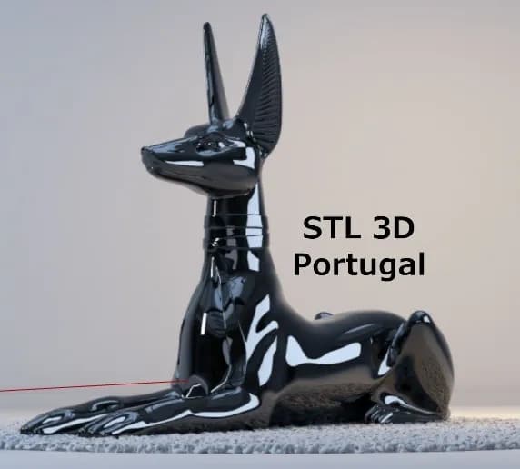STL - Figura de Anubis tipo estatua render 3