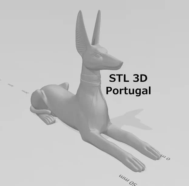 STL - Figura de Anubis tipo estatua render 4