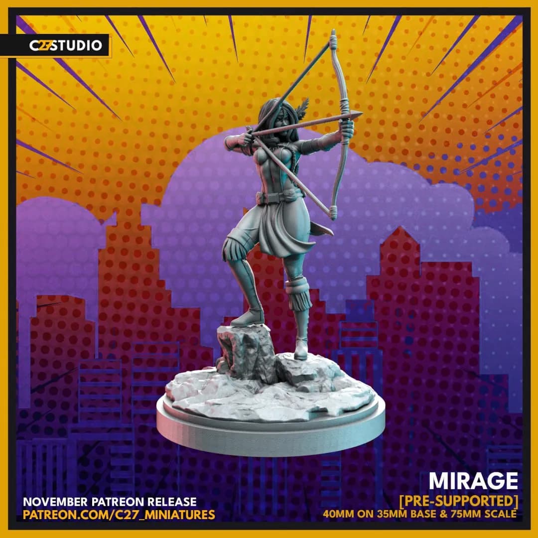 STL - mirage archer figure