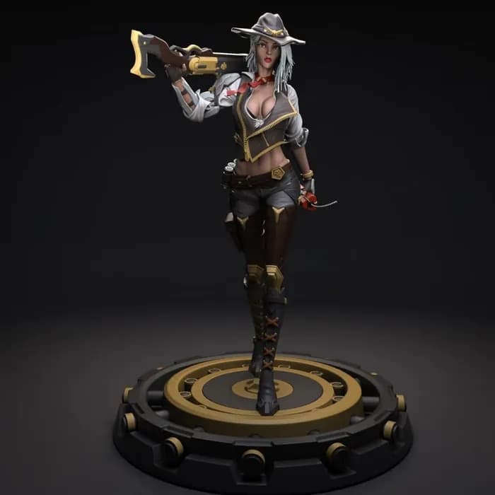 STL - Figura de Ashe vaquera