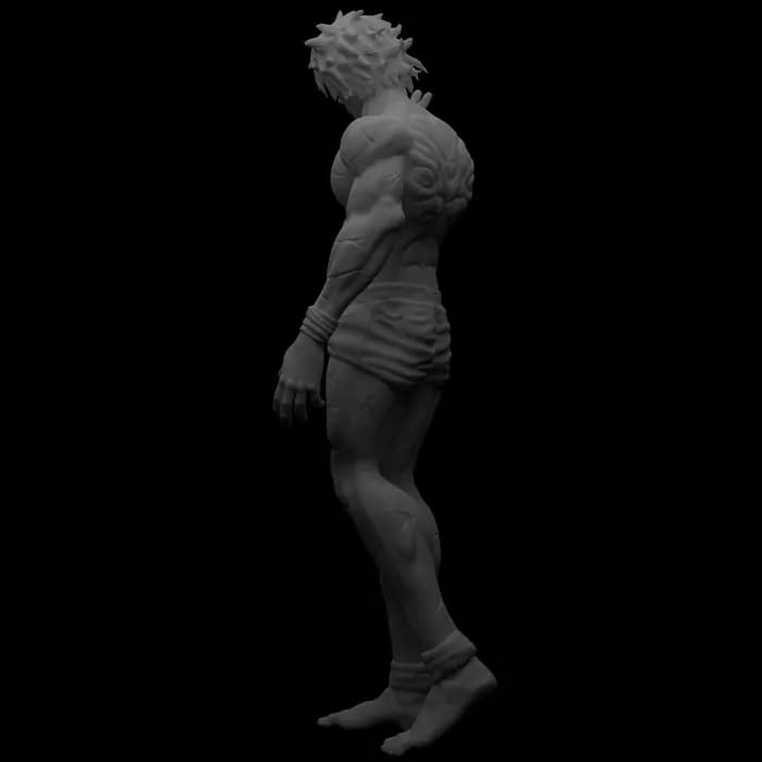 STL - Figura de Baki Hanma render 4