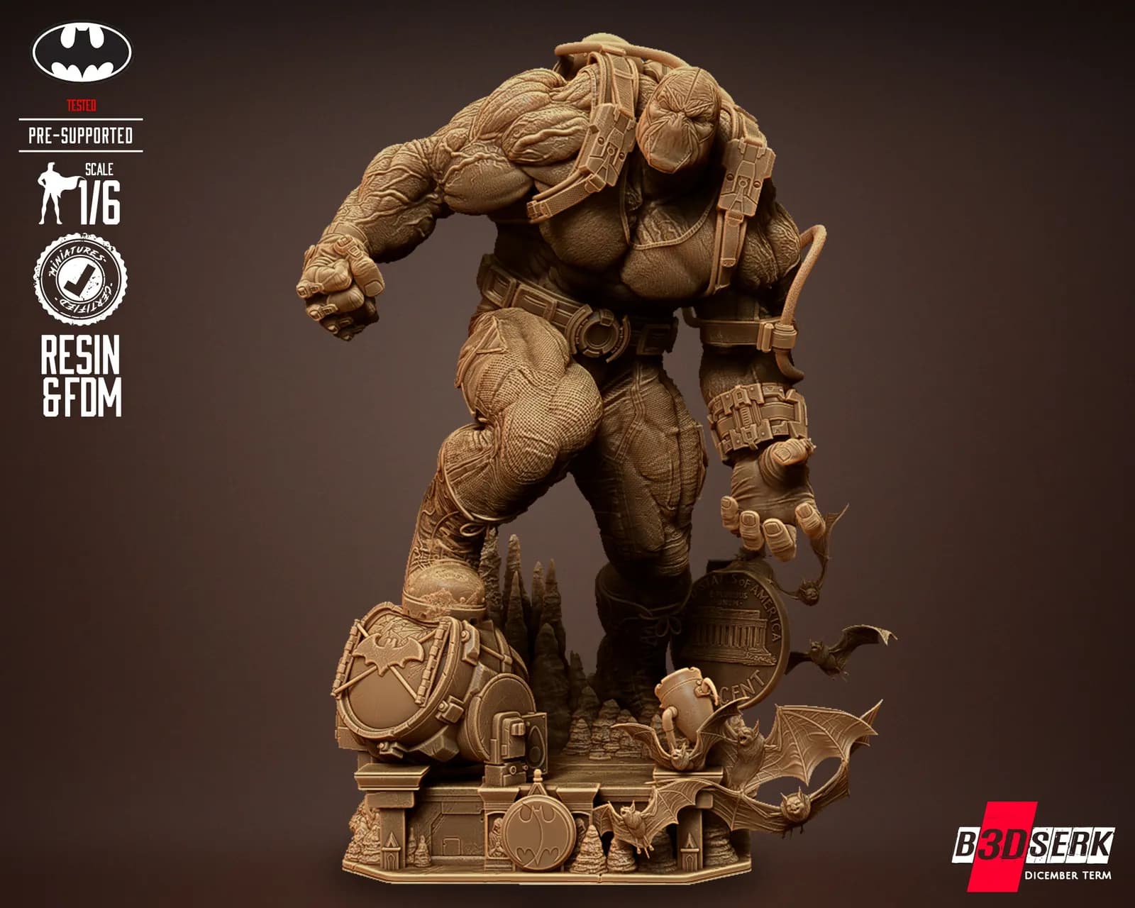 STL - Figura de Bane estilo Batman render 3
