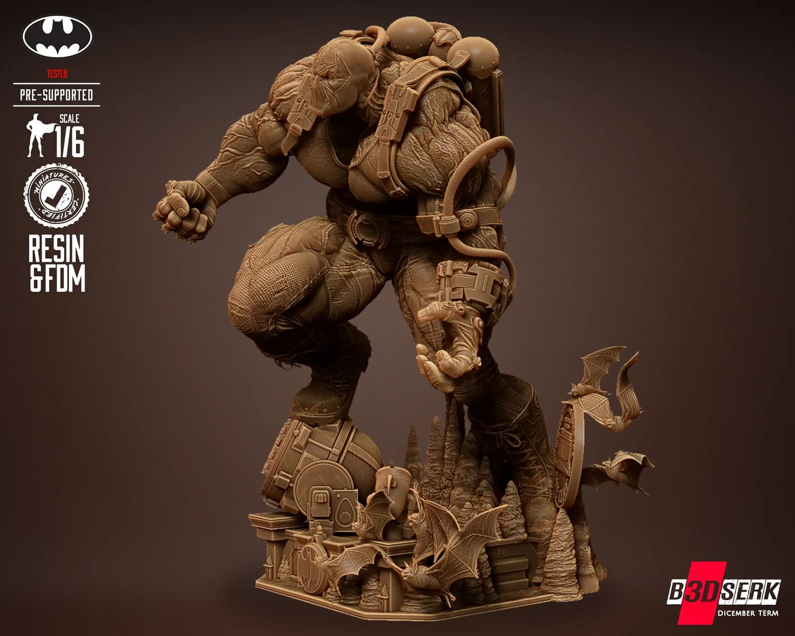STL - Figura de Bane estilo Batman render 4