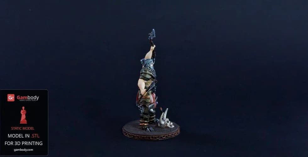 STL - Figura de bárbaro render 5