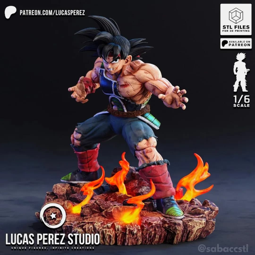 STL - Figura de Bardock estilo anime