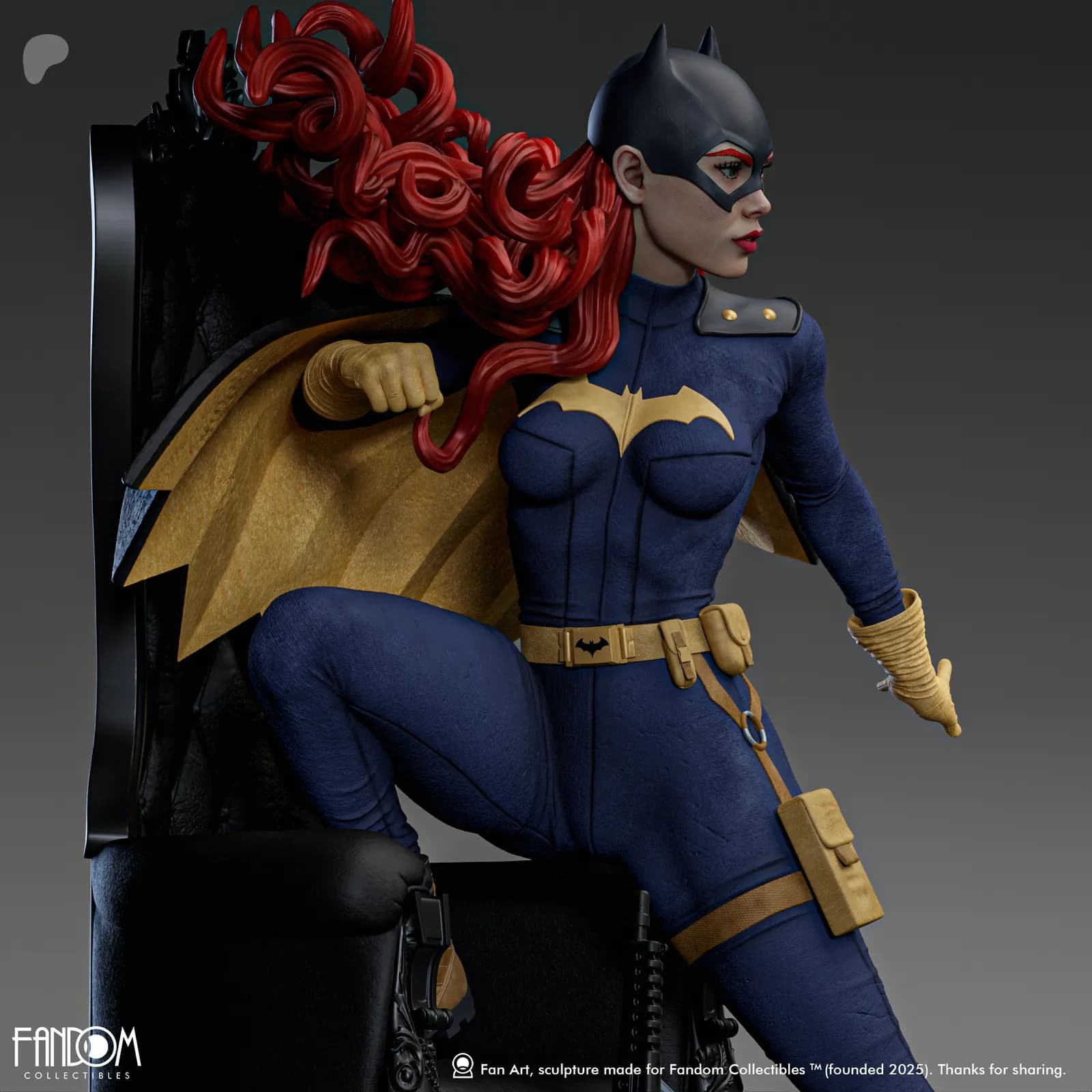 STL - Figura de Batgirl render 3