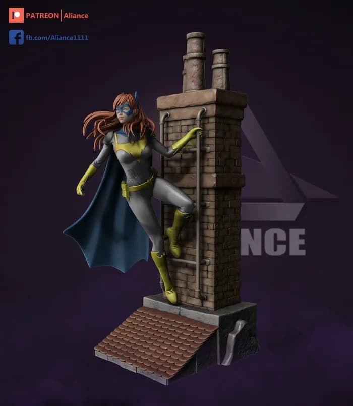 STL - Figura de Batgirl en azotea