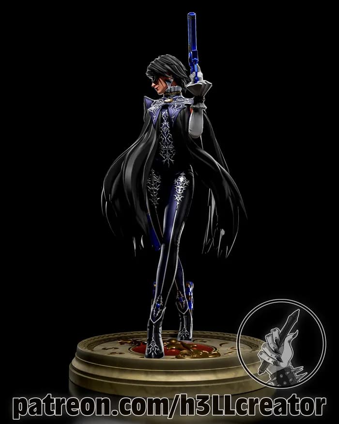 STL - Figura de Bayonetta con pistolas