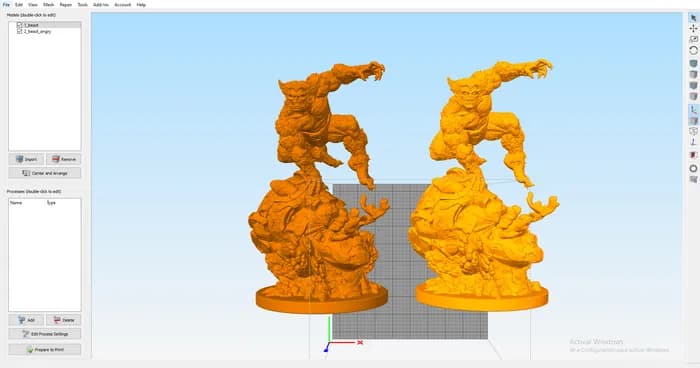 STL - Figura de Beast de X Men render 5