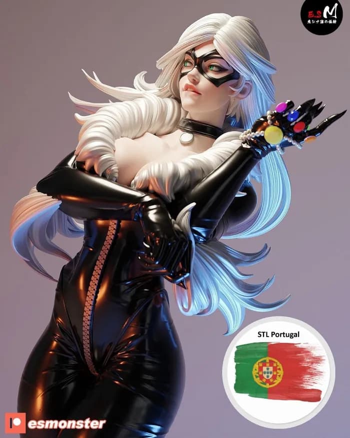 STL - Figura de Black Cat render 2
